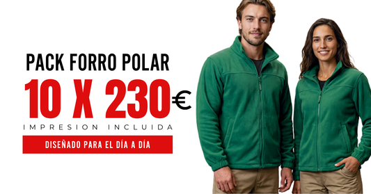 Pack de 10 forros polares personalizados
