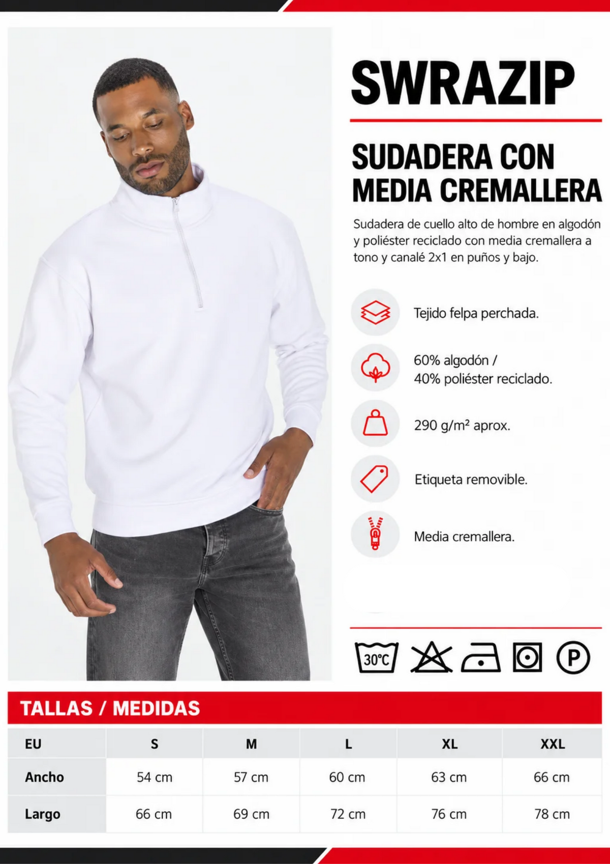 Pack de 10 sudaderas de media cremallera personalizadas